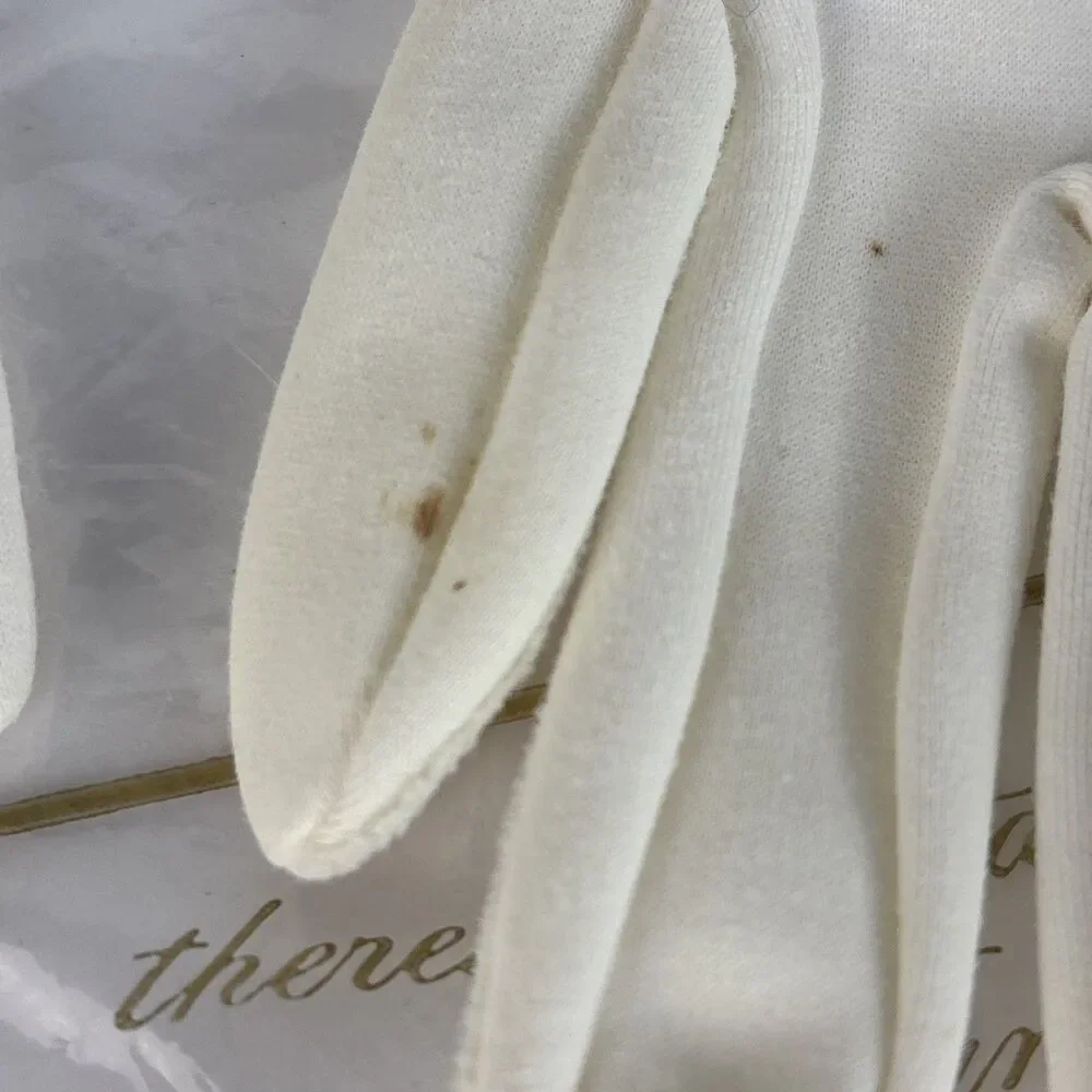 VTG Hansen Gloves White with Lace Size 7 Very Nice